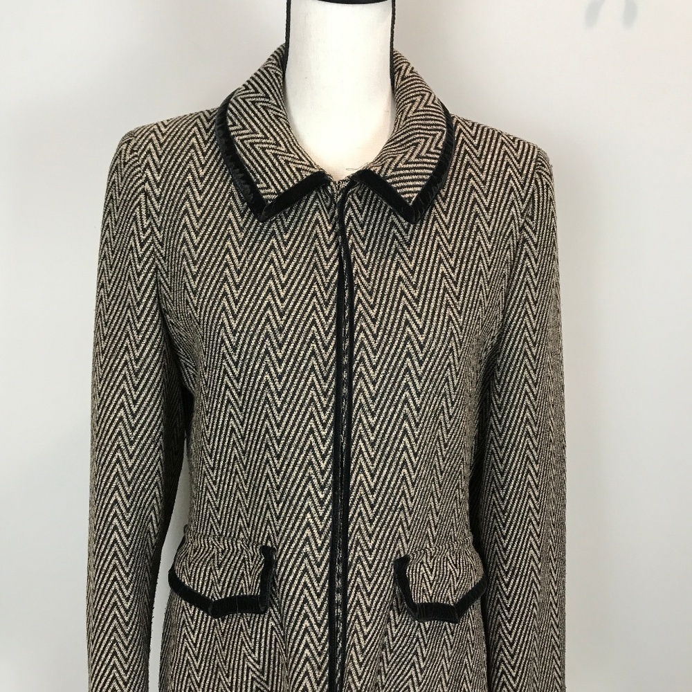 ALLEN, ALLEN B. SCHWARTZ Blk/Gold Coat Sz 8